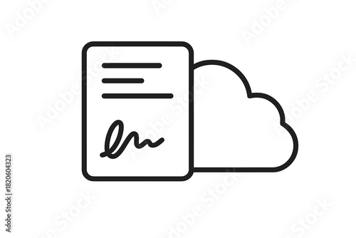 Digital signature document stored securely in cloud computing environment