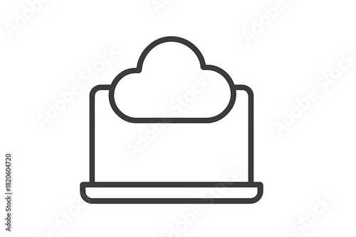 Cloud computing technology digital data storage services infrastructure symbol