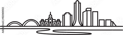 Oklahoma City Skyline Depicts Unique Architectural Designs and Urban Landscape