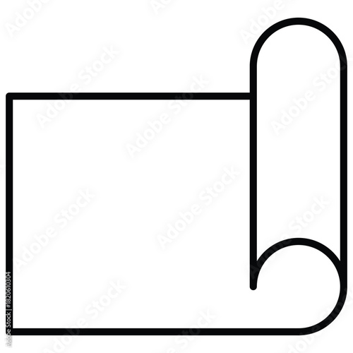 Yoga Mat Vector Icon Stock Illustration