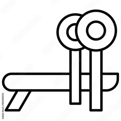 Bench Press Icon Stock Illustration