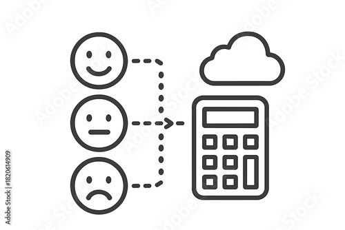 Emotional feedback rating system connected to cloud data calculation