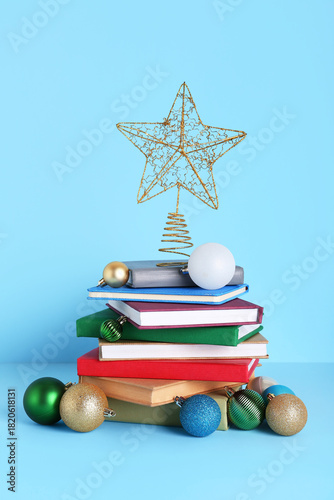 Christmas tree made of stac...