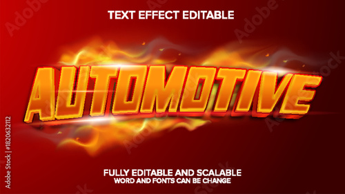 automotive text effect modern style editable