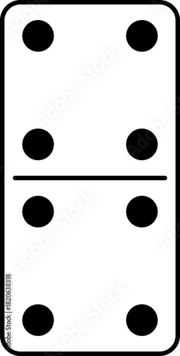 Domino, complete set of dominoes. Transparent, with outlines. Vector, graphic, design, Cutting, printing, subwoofer, laser engraving