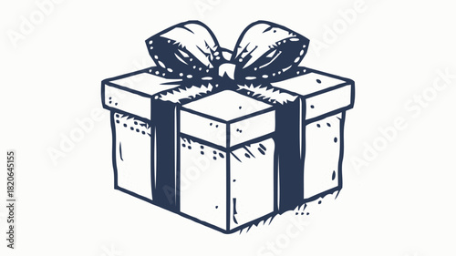 Delightful gift box with bow for special occasions, presents, and heartfelt celebrations, originally vector