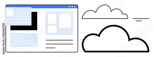 Cloud computing. Cloud computing integrates storage solutions with digital interfaces. Cloud computing is essential for data management. Ideal for IT, tech, data storage, innovation