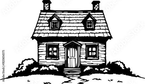sketch of a house