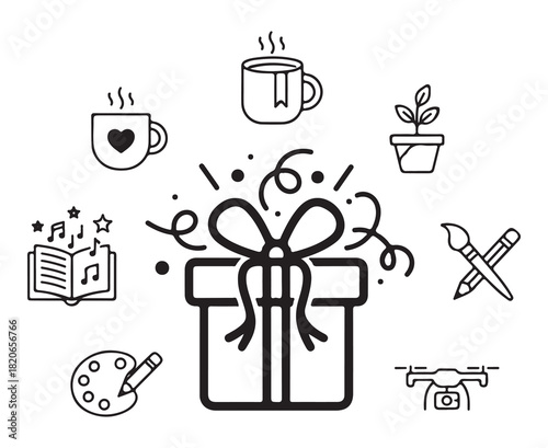 Creative Process Icon Circle – Innovation, Learning, Art, Photography, Research & Productivity Vector