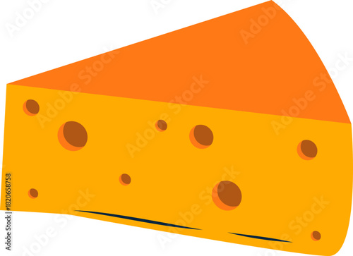 Flat Cheese Illustration