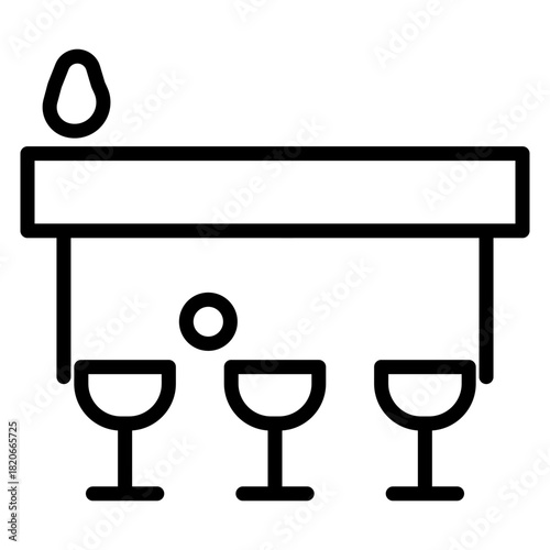 Bar vector line icon design