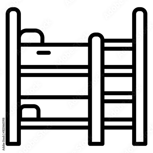 Dormitory vector line icon design