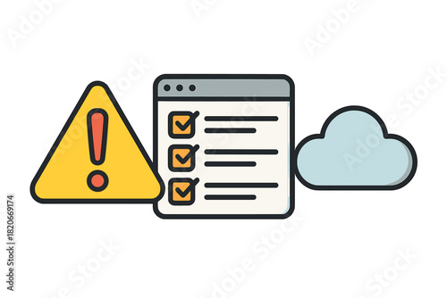 Cybersecurity risk management, task verification, and cloud storage system symbols