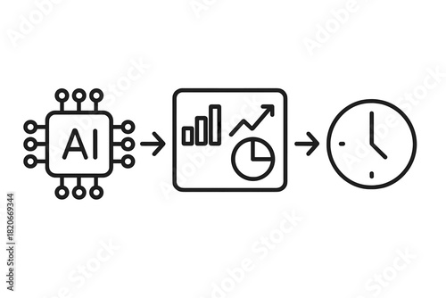 Artificial intelligence data processing and time optimization concept