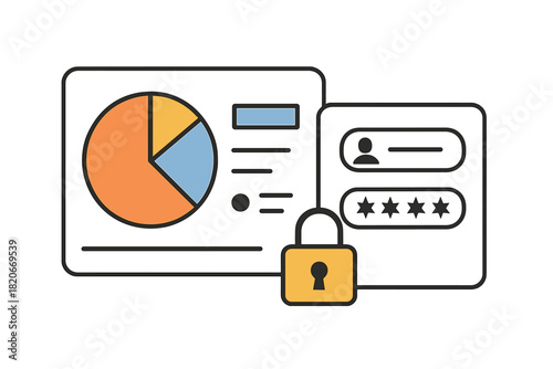 Secure data access and digital privacy protection with login credentials and analytics dashboard
