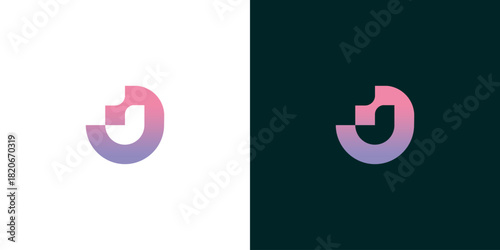 Modern Abstract Letter J Logo Design with Gradient Color for Creative Business Identity