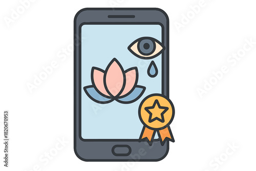 Digital wellness and self-care application concept displayed on a mobile device screen