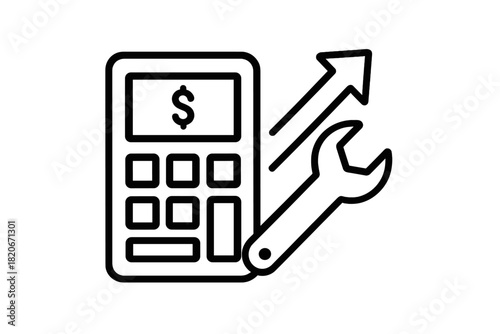 Business concept of financial calculation and service optimization for profit growth