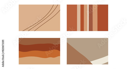 Abstract earth tone art print minimalist modern wall decor ideas