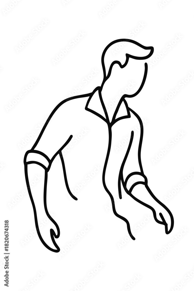 Fototapeta premium silhouette of a man