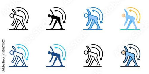 Warm Up icon set multiple style collection 
