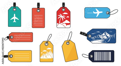 Luggage tags travel identification vacation baggage tag collection