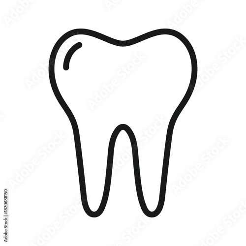 Tooth icon style flat trendy isolated .