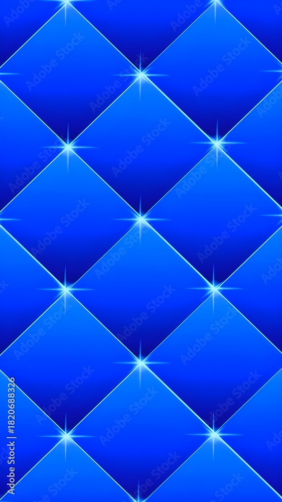 Fototapeta premium Blue abstract geometric textured seamless pattern wallpaper design
