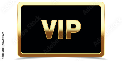Vip card design with gold details. Luxury exclusive membership VIP template featuring premium elements and elegant border for club, award, casino, certificate. Golden vector illustration.