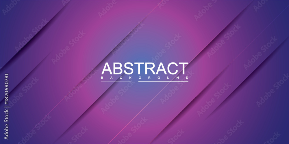 Fototapeta premium Abstract Purple Gradient Background with Diagonal Lines and Subtle Shadows.