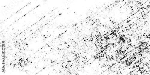 Crack and scratched grunge dust wall urban background texture vector. crack cement wall texture. black textured grainy cracked ground lines isolated on white. distressed overlay grainy texture.