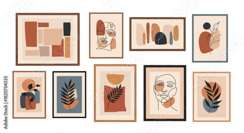 Modern Abstract Art Prints Collection, Contemporary Wall Decor for Home and Office Interior Design