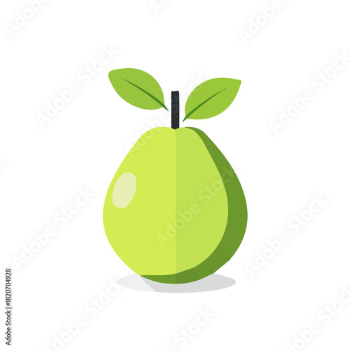 An Imaginary 2D flat icon_whole_pear, modern element in vector and EPS format_clean vector_isolated on a white background