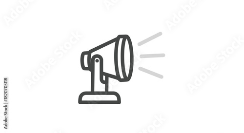 Spotlight on Creativity Minimalist Icon Shining Brightly for Stage Performance Event Promotion or Inspiring Design Projects, Generative AI