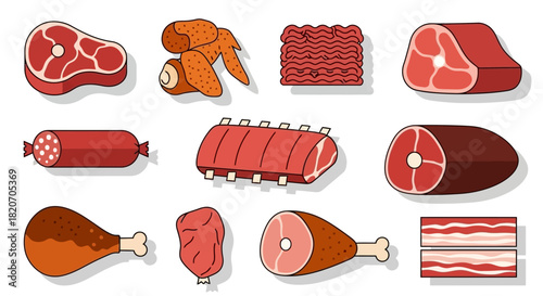 Assorted Cuts of Meat A Delicious Collection of Steak, Chicken, and More - Culinary Delight