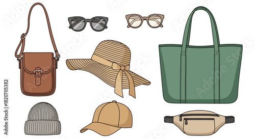 Essential Summer Accessories Stylish Handbags, Hats, and Sunglasses for a Trendy Look