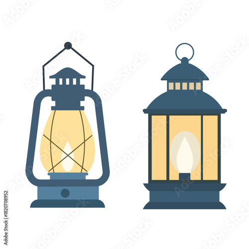 Vector illustration of a decorative lantern with clean details, perfect for festival designs, posters, greeting cards, and seasonal themes