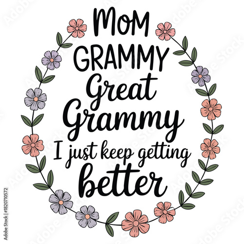 Floral Wreath Tribute to Generational Motherhood