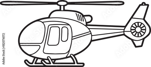 Vector illustration of a helicopter