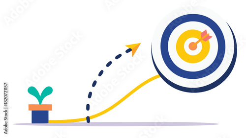 Conceptual illustration depicting continuous progress and forward momentum utilizing a vibrant spectrum of colors and clean typography for a modern and dynamic visual representation of advancement