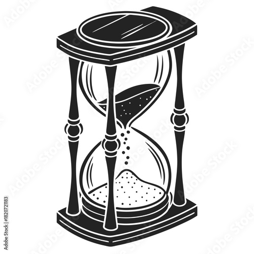 vector illustration of hourglass