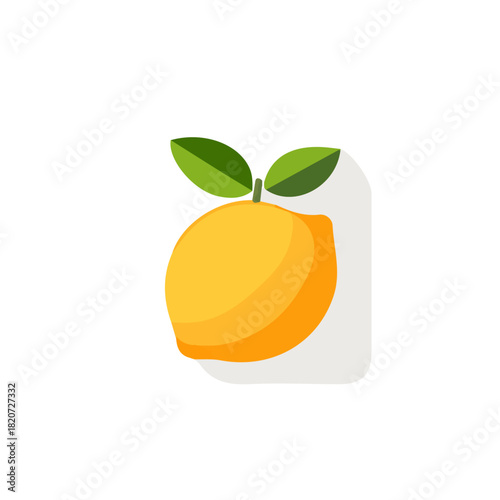 An Imaginary 2D flat icon yellow_lemon, modern element in vector and EPS format_clean vector_isolated on a white background