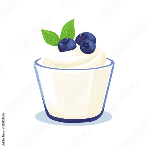 An Imaginary 2D flat icon yogurt, modern element in vector and EPS format_clean vector_isolated on a white background