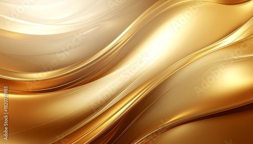 高級感あるラグジュアリーな背景　パーティや年末年始、リッチなイメージのメタリックな流体金色の背景