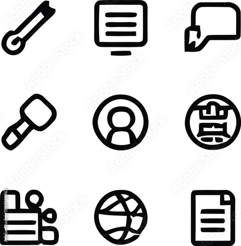 document icons set