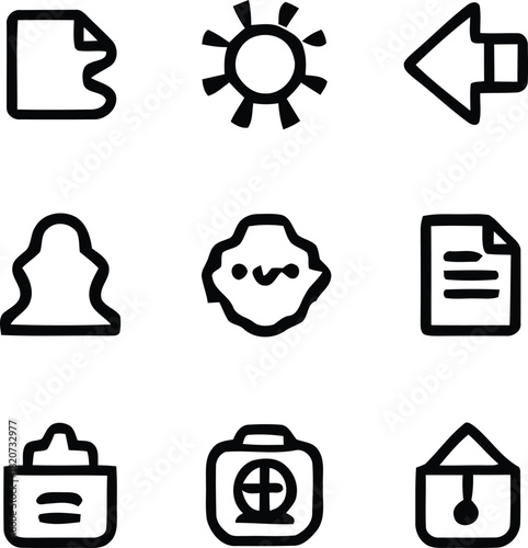 set of icons for web and mobile applications