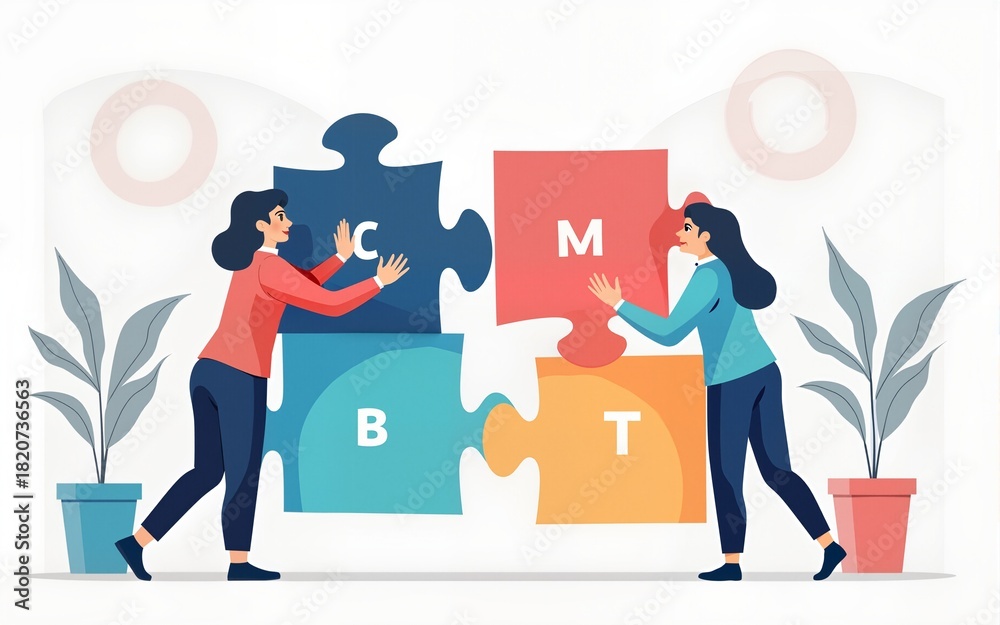 © Isabella - puzzle challenge solution icon set business teamwork mission jigsaw piece match part problem solving management vector illustration. High quality