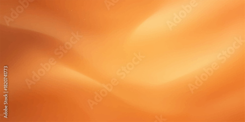 Soft, abstract orange and yellow satin fabric texture background with golden silk waves and light curve design pattern