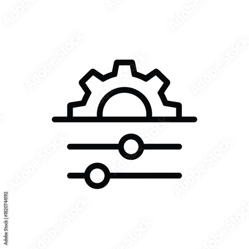 Gear and slider controls icon for settings and configuration