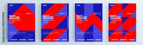 Modern abstract covers set, minimal covers design. Colorful geometric background, vector illustration.